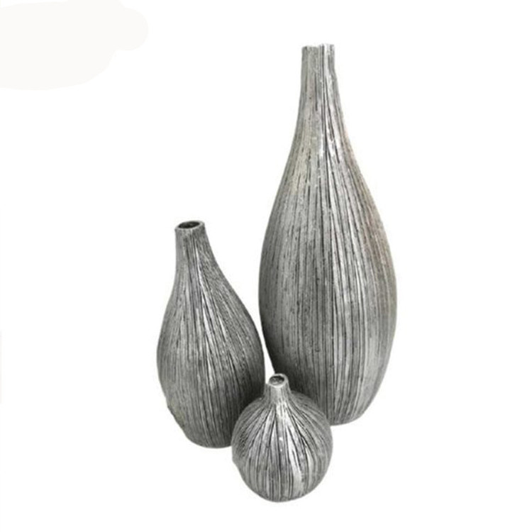 گلدان دکوری مدل سارینا طرح سالونگ مجموعه سه عددی کد m67