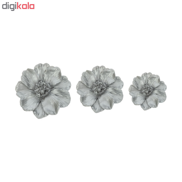 دیوارکوب لوتوس طرح گل زنبق کد Z01 مجموعه 3 عددی