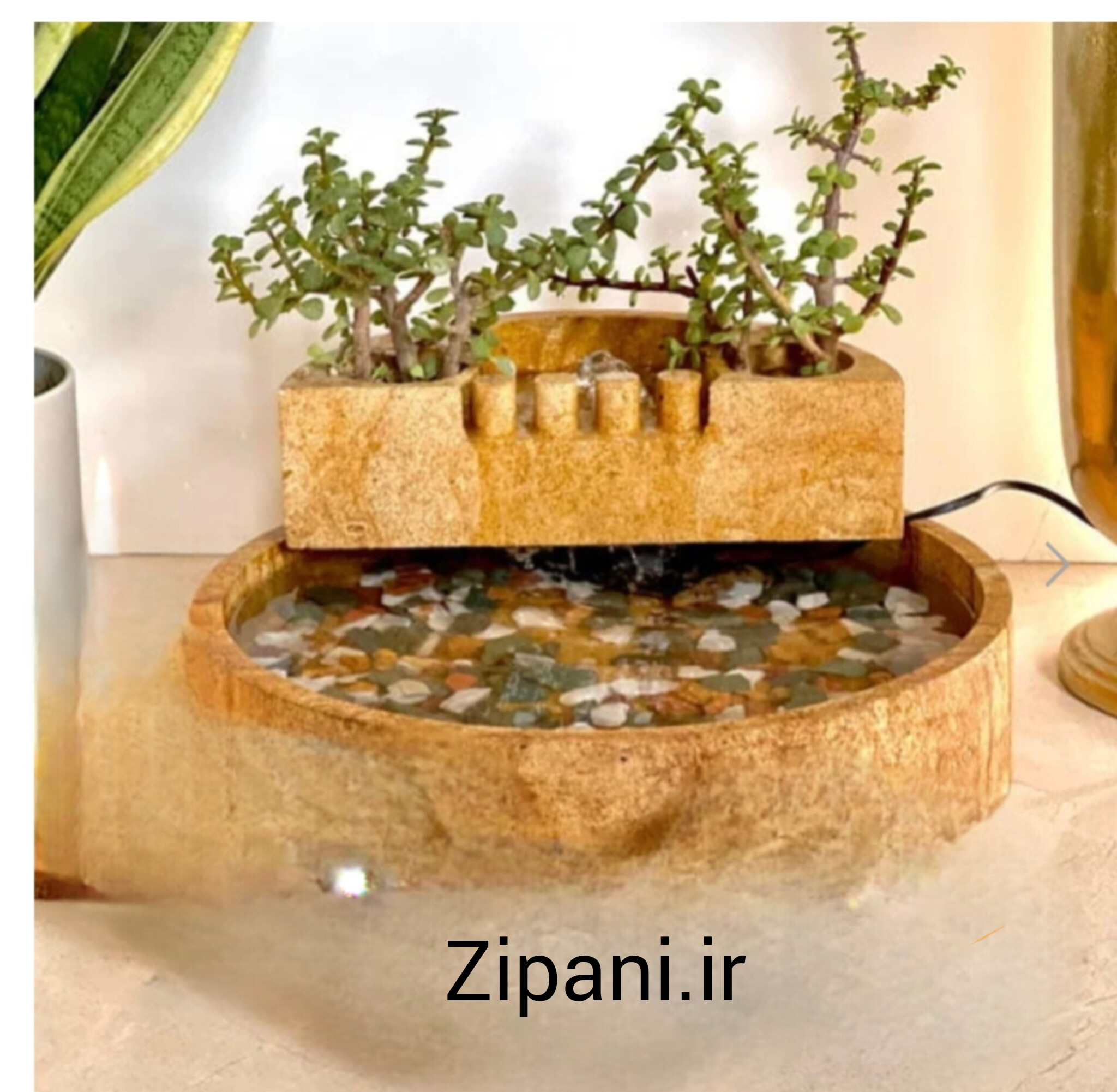 ابنما رومیزی دوطبقه مدل سنگی گرد کد ge2
